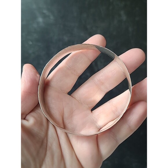 925 Sterling Silver Hammered Bangle Bracelet Vintage, READ Description - Picture 5 of 10